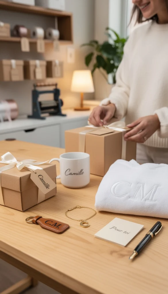 cadeaux avec initiales